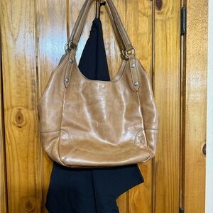 Frye Tan Leather Shoulder Bag
